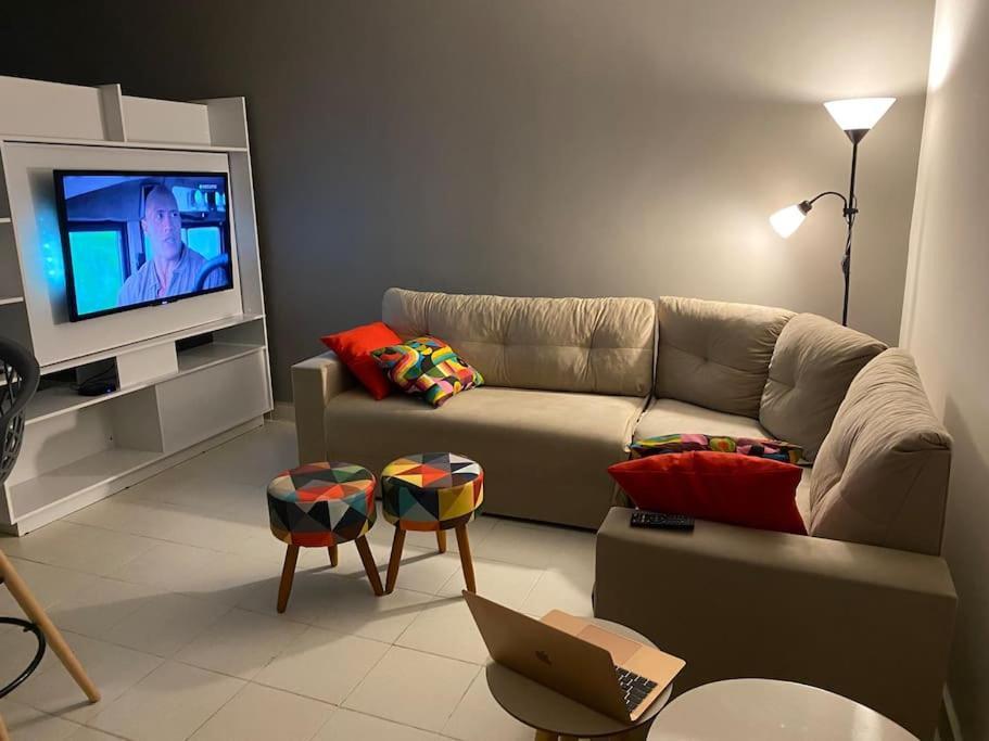 Apartamento Vista Para O Mar E Pe Na Areia Γκουαρούχα Εξωτερικό φωτογραφία